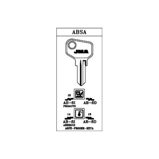 Llave Cilindro En Bruto Jma Acero Ab-6D