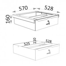 Cajonera Banco Trabajo Serie 133 8Kg 570X528X160Mm