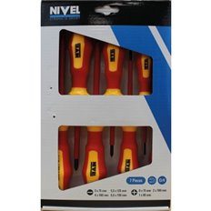 Destornillador Aislado 1000 V (Juego 7 Piezas) 4 Sl + 3 Ph