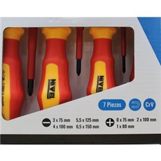 Destornillador Aislado 1000 V (Juego 7 Piezas) 4 Sl + 3 Ph