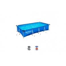 Piscina Pvc Rectangular 400X211X81Cm Cartucho 5700Lt Splash Fp 