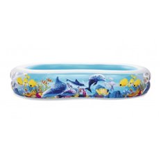 Piscina Hinchable Ovalada 262X157X46Cm Fam Fondo Mar 