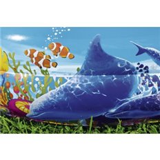 Piscina Hinchable Ovalada 262X157X46Cm Fam Fondo Mar 