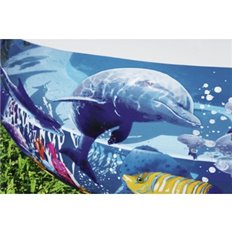 Piscina Hinchable Ovalada 262X157X46Cm Fam Fondo Mar 
