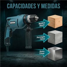 Taladro Percutor Con Cable 750W