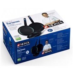 Sarten Cocina 18-22-26Cm Ant.Teflon Insert Alu.Forj Bra 3 Pz