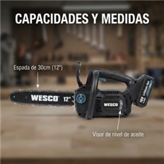 Motosierra Bateria 2 X 18V 30 Cm