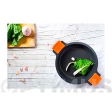 Cacerola Baja 30Cm Con Tapa Induccion Aluminio/Fundido Efficent Bra