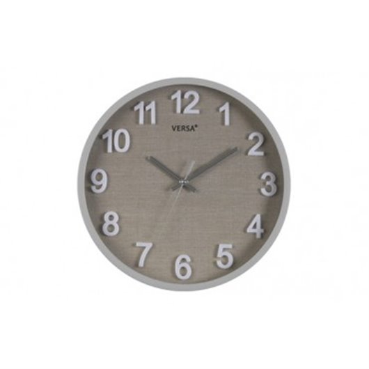 Reloj Pared Redondo Vesta Gris 30Cm Versa