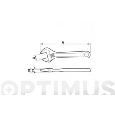 Llave Ajust. M/Lat 08" 200Mm Bahco