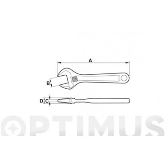 Llave Ajust. M/Lat 08" 200Mm Bahco