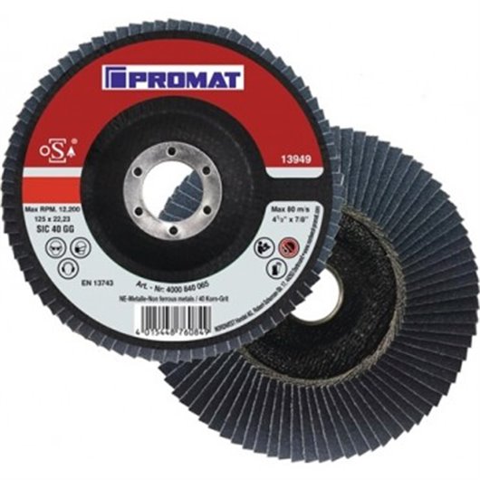 Disco Abrasivo De Laminas Diam. 125 Mm Granulacion 60 Conico