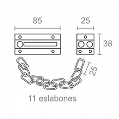 Cadena Retenedor Rt02 85X38Mm Niquel Micel