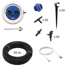 Kit Riego Pot Goteo Bomba Programable 10 Macetas Ampliable A