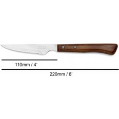 Cuchillo Cocina Chuletero 110Mm Mango Madera  Inox Arcos 371501