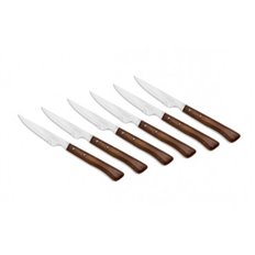 Cuchillo Cocina Chuletero 110Mm Mango Madera  Inox Arcos 372000 6 Pz