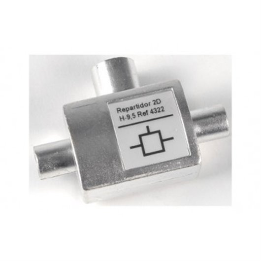 Repartidor Antena Coaxial 1 Hembra 2 Machos 9,5Mm Televes