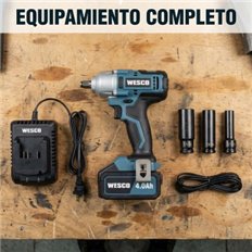 Llave De Impacto 300Nm Bateria De 4.0 Ah Y Cargador