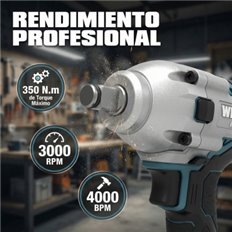 Llave De Impacto 300Nm Bateria De 4.0 Ah Y Cargador