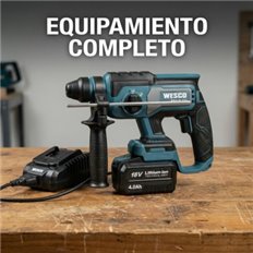 Martillo 18V 2J Bateria De 4.0 Ah Y Cargador Wesco