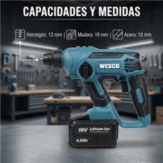 Martillo 18V Bateria De 4.0 Ah Y Cargador
