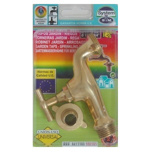Grifo Jardin Curvo 1/2" Regulable Clasico S M