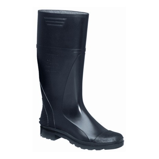 Bota Agua T39 Alta Monocolor Pvc Negro  P'Agua