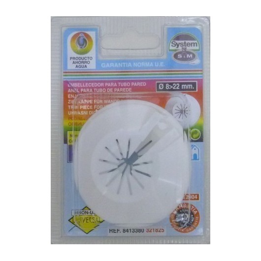 Embellecedor Tubo Calef 8-22Mm Simple S M Abs Blanco 321825 2 Pz