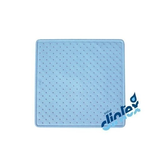 Alfombra Baño Antideslizante 54X54Cm Ducha Azul Donaplus