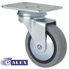 Rueda Giratoria 040Mm 1-0216 Pl.070X055 017Kg.Liso Gom N/G Bd Pgi