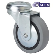 Rueda Giratoria 040Mm 1-0014 Ag/Pas 017Kg.Liso Gom N/G Bd Pgi Alex