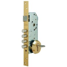 Cerradura Seguridad Madera Embutir 50Mm R100B566E Pintado Oro 1Punto Tesa