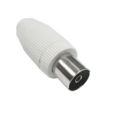 Conector Antena Coaxial Hembra Recto Pvc Axil