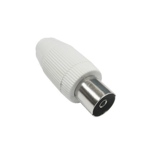 Conector Antena Coaxial Hembra Recto Pvc Axil