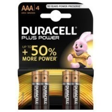 Pila Alcalina Lr03 Aaa 1,5V Power Plus Duracell 4 Pz