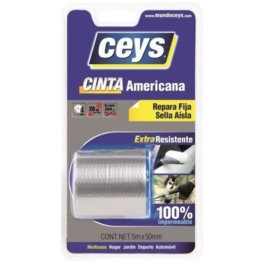 Cinta Adhesiva 50Mmx  5Mt Americana Plata Tack Ceys Ceys