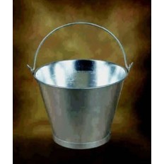 Cubo Construccion Conico 11" 08Lt Asa Lisa Galvanizado M.Soler