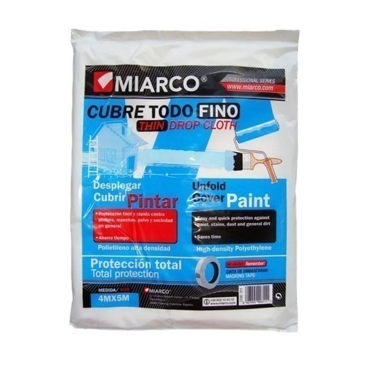 Plastico Protector 4 Mt X 05 Mt Fino Cubretodo Miarco