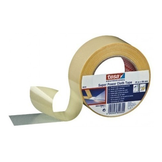 Cinta Adhesiva 50Mmx 10Mt Doble Cara  Moquetas Blanco Super Power Tesatape