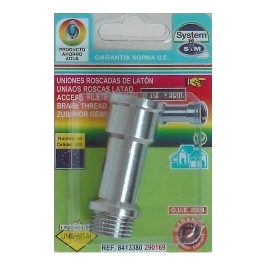 Union Alargo Grifos M-H 1/2" - 5Cm Cromo S M