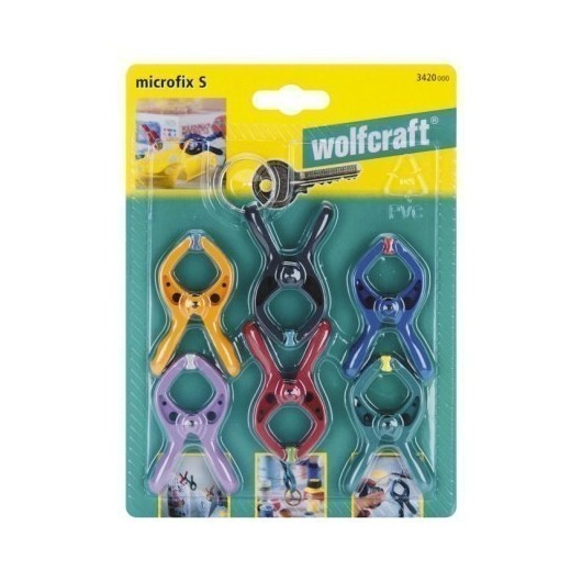 Pinza Fijacion Apriete Mini Multiusos Wolfcraft 6 Pz