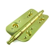 Bisagra Seguridad Canto Redondo 150X80Mm 905Cr Latonado Con Remate Becusa