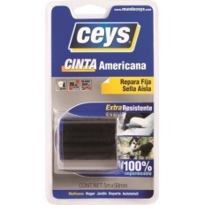 Cinta Adhesiva 50Mmx  5Mt Americana Negro Tack Ceys Ceys