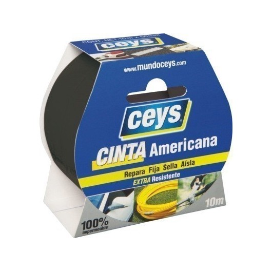 Cinta Adhesiva 50Mmx 10Mt Americana Negro Tack Ceys Ceys