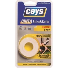 Cinta Aislante 3Mt X 19Mm Autovulcanizable Ceys Blanco  Stira Aisla 507702