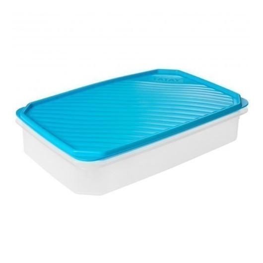 Hermetico Alimentos Rectangular 2,1Lt Azul Plastico Tatay