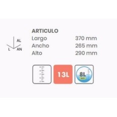 Cubo Agua Con Escurridor Tatay Lavanda Rectangular 10280