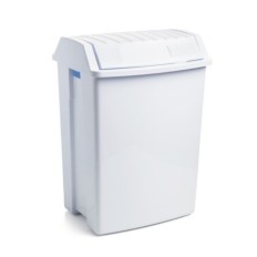 Papelera Residuos Basculante 49Lt Plastico Blanco Tatay