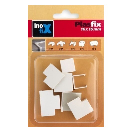 Canaleta Electricidad 16X16Mm Pvc Blanco Accesorios Inofix