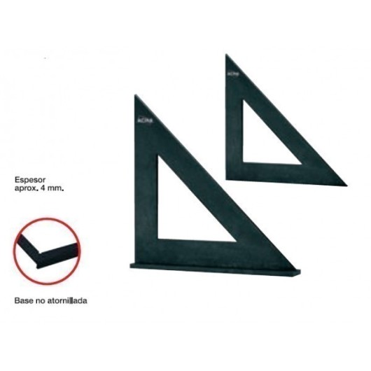 Cartabon Medicion Cerrajero 125X125Mm Vaciado Sombrero Pavonado Acha